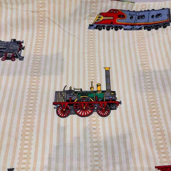 Vintage train fabric Princess fabric inc. Cotton fabric by the yard railroad - Picture 6 of 8